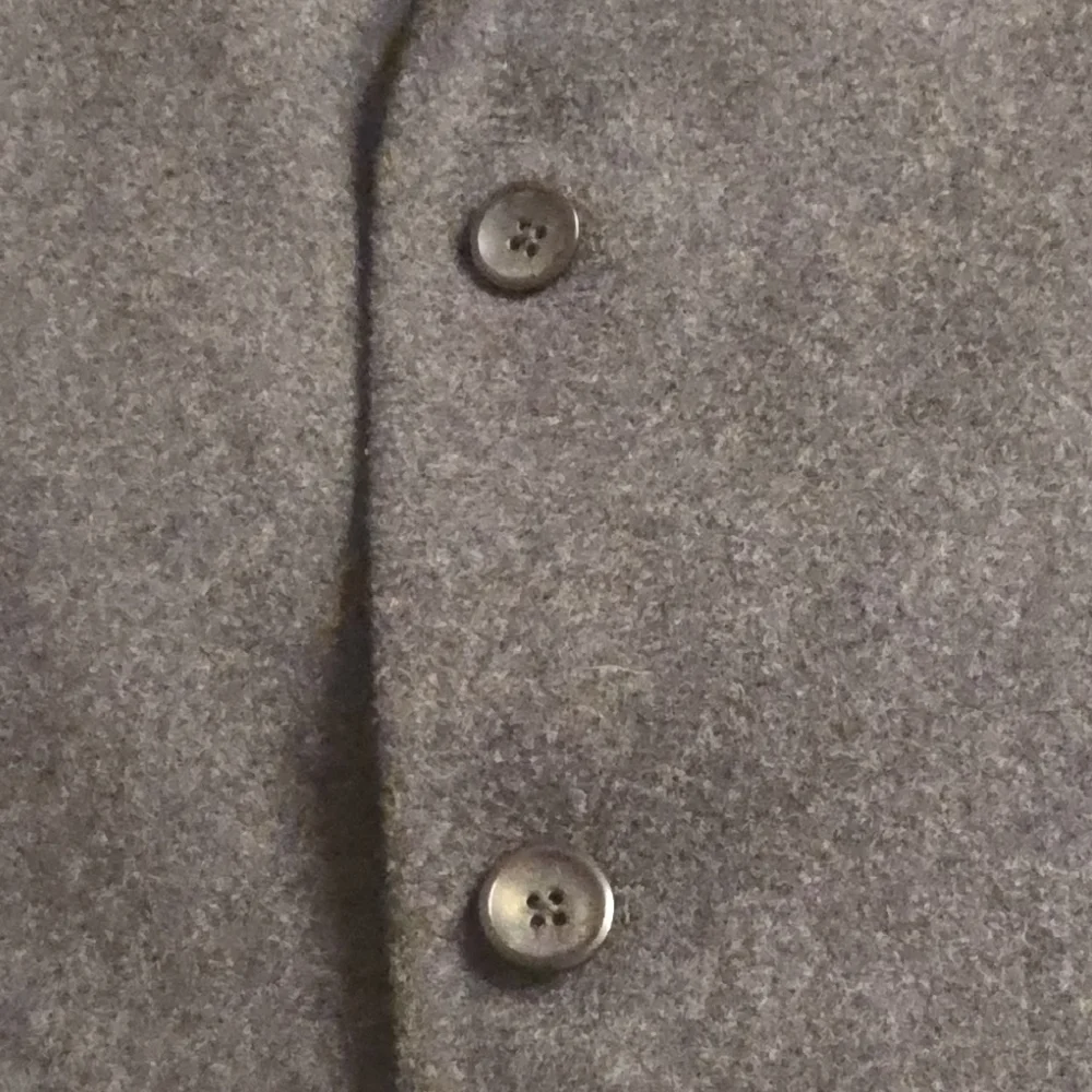Oscar de la Renta Men's Gray Wool Blazer - Tailored Notch Lapel 44R